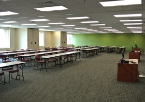 Students in this classroom benefit from new lighting, without excessive glare.